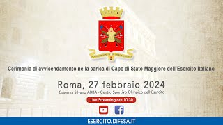 Cerimonia di avvicendamento nella carica di Capo di Stato Maggiore dellEsercito Italiano [upl. by Ozzie]