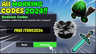 •NEWW• ALL WORKING CODES FOR UGC LIMITED 2024 amp ROBLOX Flex UGC Codes [upl. by Nelac]