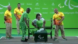 Powerlifting  NWOSU Ndidi wins Gold  Women’s 73kg  Rio 2016 Paralympic Games [upl. by Ylrebmik]