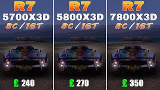 R7 5700X3D Vs R7 5800X3D Vs R7 7800X3D  DLSS  RT  Test In 8 Games [upl. by Ahsiki]