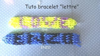 TUTO bracelet élastique quot lettre quot prénom [upl. by Nissie]