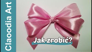 DIY How to make kanzashi ribbon rose ENG Subtitles  Speed up 473 [upl. by Pussej249]