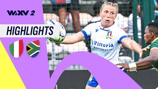 Italy and South Africa cut loose in freeflowing fixture  Italy v South Africa  WXV2 Highlights [upl. by Ibrad]