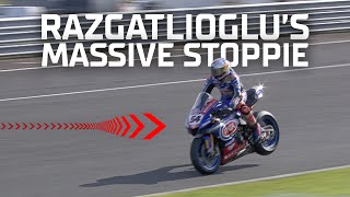 MASSIVE STOPPIE from Toprak Razgatlioglu  Most 2021 [upl. by Aisset]