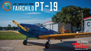 CAF Warbird Tube  Fairchild PT19 with CAF Tampa Bay Wing [upl. by Nallek]