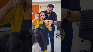 Notching and point cutting on Shag layers haircut with Naitik sir Neon Academy [upl. by Atirres397]