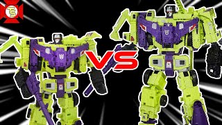 TRANSFORMERS Combiner Wars DEVASTATOR Vs Undersized Knock Off [upl. by Annez554]