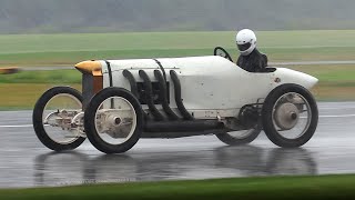 1909 Benz 200HP Blitzen Benz Record Car w 215litre 4cylinder Accelerations amp Hillclimb Action [upl. by Haneen]