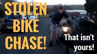 Biker Chases and Confronts Bike Thief [upl. by Ludewig]