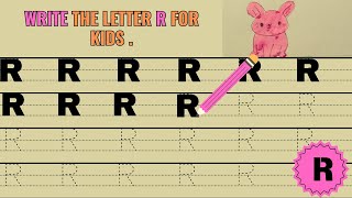 Write the letter R  Leanr to write the alphabets  Alphabets writing for kids  Writing practice [upl. by Jereld330]