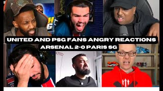 United and PSG Fans 😡 ANGRY REACTION 😡 to Arsenal 20 PSG  Highlight and Fans Reaction [upl. by Barboza]