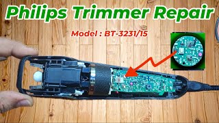 How to Repair Philips Trimmer at Home  Repair Hair Cutting Trimmer  Replace power switch [upl. by Melinda]