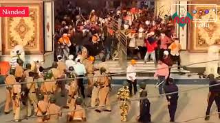 Nanded Gurudwara Me Tashaddud Holi Hallabol Lockdown Takbeer Live [upl. by Anirol26]