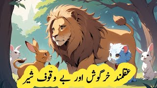 Wise Rabbit Foolish Lion  बुद्धिमान खरगोश मूर्ख शेर  عقلمند خرگوش اور بے وقوف شیر [upl. by Cece]