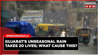 Gujarat Rain Update Lightning Killed 20 People  Locals Enjoy Hailstorm Amid Unseasonal Rainfall [upl. by Anoyk]