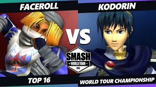 SWT Championship Top 16  Faceroll Sheik Vs KoDoRiN Marth SSBM Melee Tournament [upl. by Herv786]