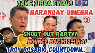 Ginebra  Game 3 PBA Finals  Shout out Party [upl. by Annola]