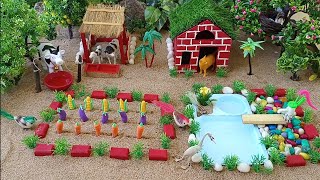 Top the most diy Farm Diorama with house for cow 🐄 DiyFarming [upl. by Nnaaihtnyc]