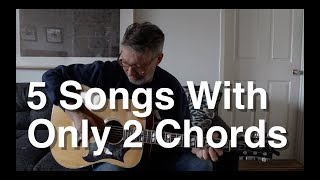 5 Songs with Only 2 Chords  Tom Strahle  Easy Guitar  Basic Guitar [upl. by Nautna558]