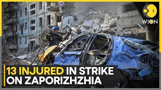 RussiaUkraine War 13 Injured In Russian Strike On Zaporizhzhia  Latest News  WION [upl. by Amitaf]