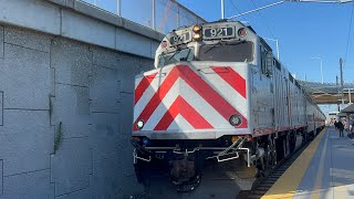 Caltrain Gallery Set in Local Service 126 with F40PH3C 921 From South San Francisco to Hayward Park [upl. by Ocinemod]