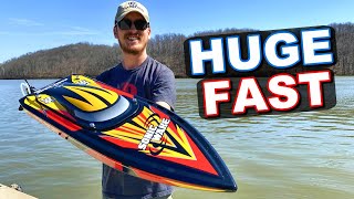 BRUSHLESS FAST amp HUGE Self Righting RC Boat  Pro Boat Sonicwake 36quot DeepV RC Speed Boat [upl. by Nereil]