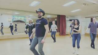 Line Dance Demo Giddy Up Multi angle view [upl. by Winchester]