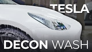 How to Properly Decontaminate Wash Your Tesla Model 3 [upl. by Eceer470]