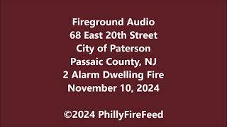 111024 68 E 20th St City of Paterson Passaic Co NJ 2 Alarm Dwelling Fire [upl. by Onateyac]