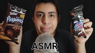 ASMR Comiendo los nuevos pinguinos triple chocolate y Gansito black MOUTH SOUNDS  TAPPING [upl. by Bennet]