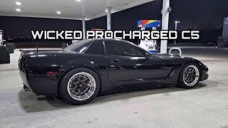 Procharged C5 Corvette STREET RACES Nitrous C6 Corvette  MORE [upl. by Myca280]