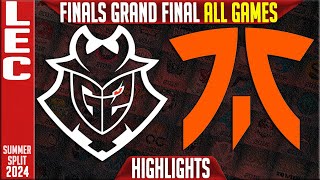 G2 vs FNC Highlights ALL GAMES  LEC Season Finals GRAND FINAL  G2 Esports vs Fnatic [upl. by Hamnet]