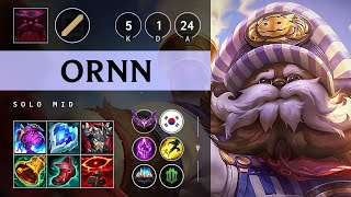 Ornn Mid vs Hwei Unstoppable  KR Master Patch 1423 [upl. by Cowley]