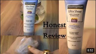 Neutrogena sunscreen honest reviewsunscreen acne prone skinoily skinReview by heena [upl. by Gaeta]