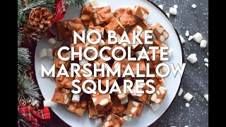 No Bake Chocolate Marshmallow Squares [upl. by Zeb32]