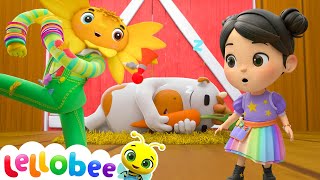 Sunrise Surprise Ella amp the Noisy Scarecrows Farm Dance 🌞🎸  🍯 Lellobee Kids Songs amp Cartoons [upl. by Mialliw]