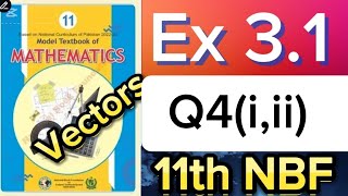 Class 11 Maths Exercise 31 VectorsQuestion 4iii All Parts  Ex 31 Class 11 NBF Federal Board [upl. by Bambie777]