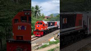 LOKOMOTIF CC201 AC MENARIK KA BUKIT SERELO keretaapi locomotif railfans shorts [upl. by Steep]