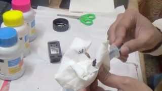 How to refill ink in HP 802 cartridge at home [upl. by Armalla]