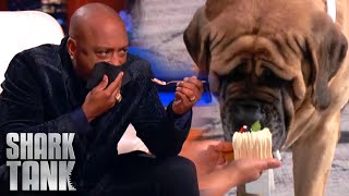 Shark Tanks US  Daymond John Tastes Dogues Delicious DOG FOOD [upl. by Nochur242]