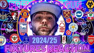 PREMIER LEAGUE 202425 FIXTURE LIST RELEASE WATCHALONG wjoshrussell201 [upl. by Trula558]