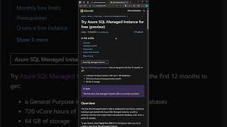 Get a SQL Managed Instance for Free [upl. by Ahsiat]