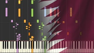 The National Anthem Of Qatar SYNTHESIA [upl. by Gladdy]