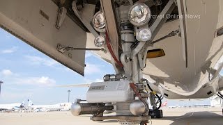 Nose Landing Gear of Boeing 777300ER  closeup shots [upl. by Carvey]