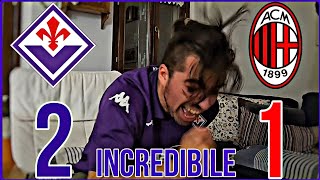 LIVE REACTION FIORENTINA  MILAN 21 UNA DELLE MIGLIORI PARTITE MAI VISTE💜⚜️ [upl. by Carthy]