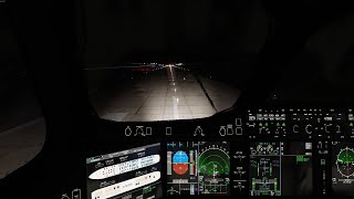 Takeoff fromm EDDH rainy night Xplane12 FFA350 [upl. by Ahker523]