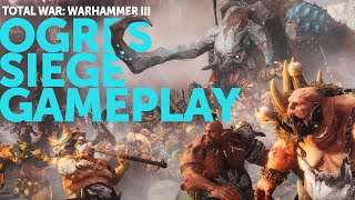 OGRES vs CATHAY  Siege Gameplay for Total War Warhammer III [upl. by Adriell]