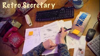 ASMR RequestVintage Secretarial No talking Filingmailingrotary dialtypingcalculatorrolodex [upl. by Azarria902]