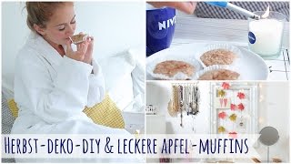 HerbstDekoDIY amp leckere ApfelMuffins I Snukieful [upl. by Liuqa827]