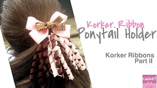 Easy Curly Ribbon Ponytail  Fun Hair Ties [upl. by Cletus284]